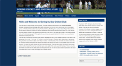 Desktop Screenshot of goringcricketclub.co.uk